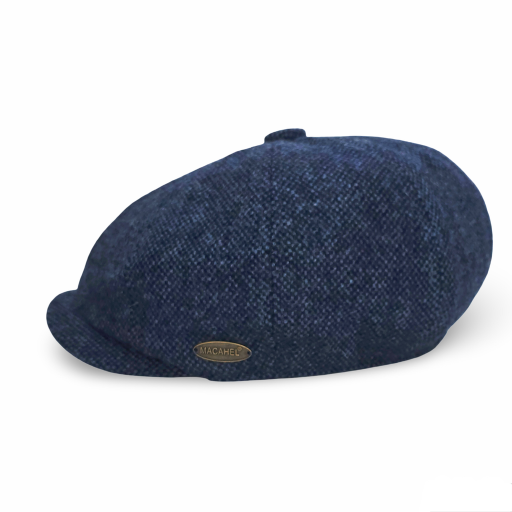 Tweed Blue Marl Eight Panel Cap