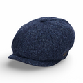 Tweed Blue Marl Eight Panel Cap