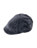 Black Cotton Six Panel Flat Cap – Summer Style