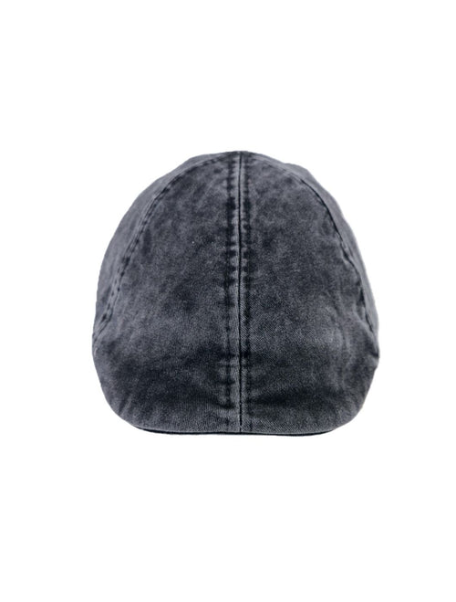 Black Cotton Six Panel Flat Cap – Summer Style