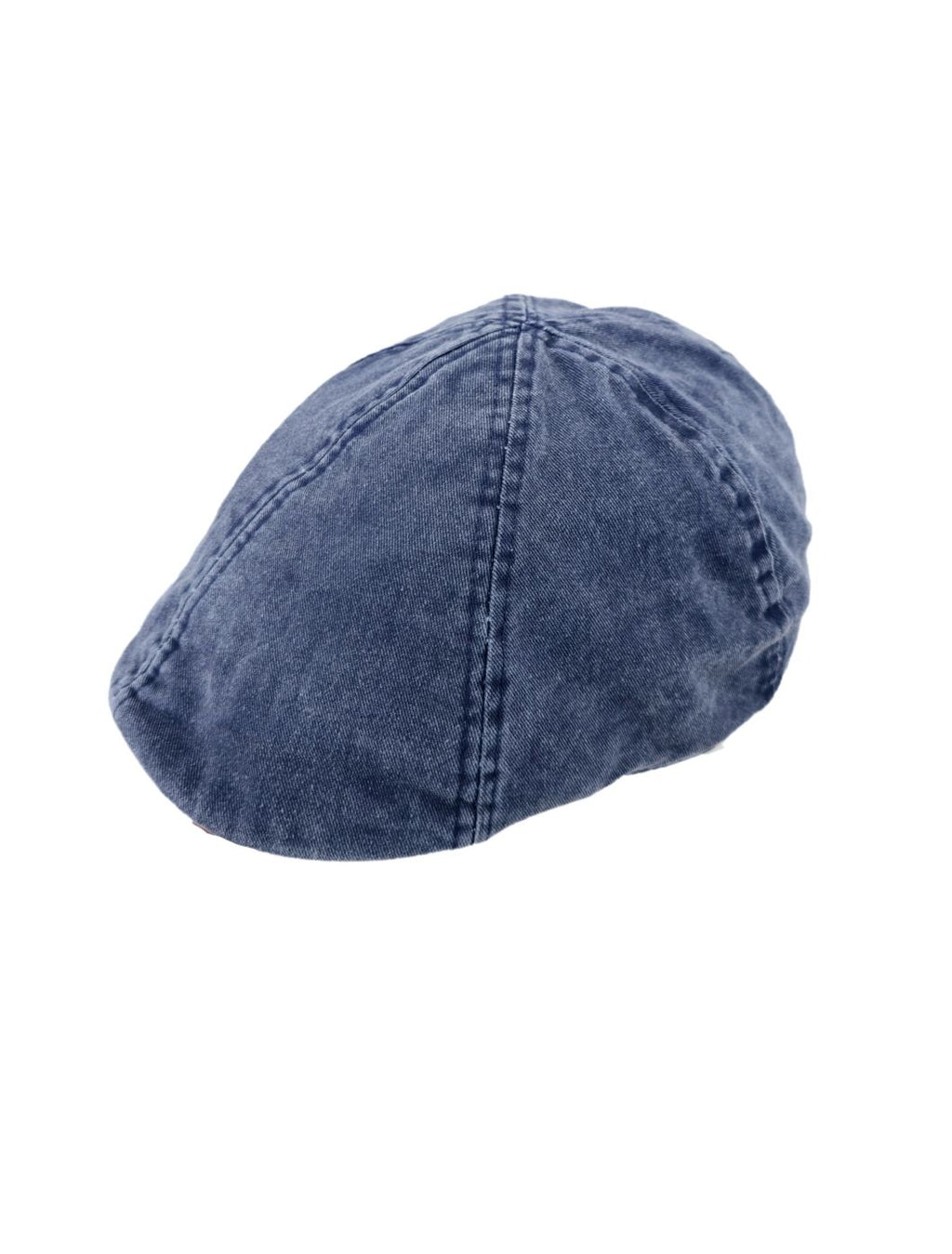 Blue Cotton Six Panel Flat Cap – 100% Cotton